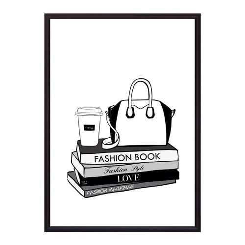 Постер в рамке Fashion book 40х60 см в Магнит