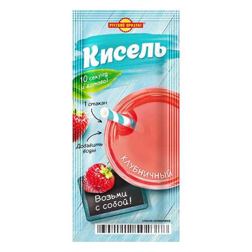 Кисель моментальный Русский Продукт порционный клубничный 25 г в Магнит