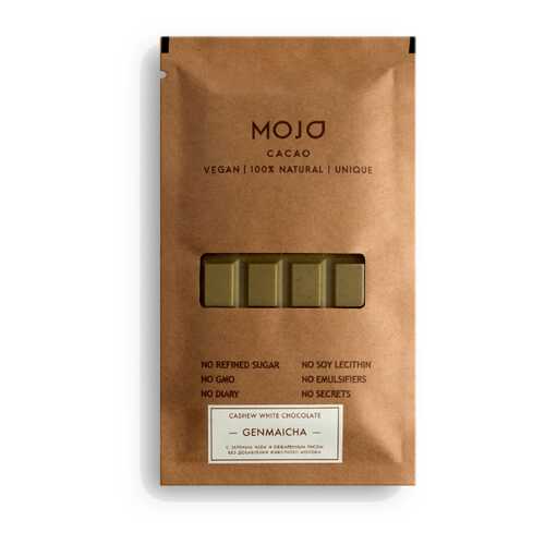 Белый шоколад Mojo Cacao с зеленым чаем и обжаренным рисом genmaitcha в Магнит