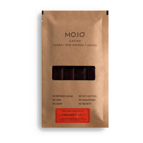 Горький шоколад 70% Mojo Cacao с перцем Habanero и морской солью habanero salt в Магнит