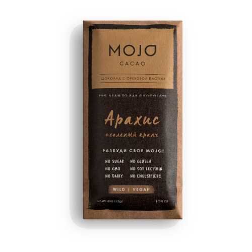 Горький шоколад 72% Mojo Cacao с шоколадно-ореховой пастой со вкусом арахис в Магнит