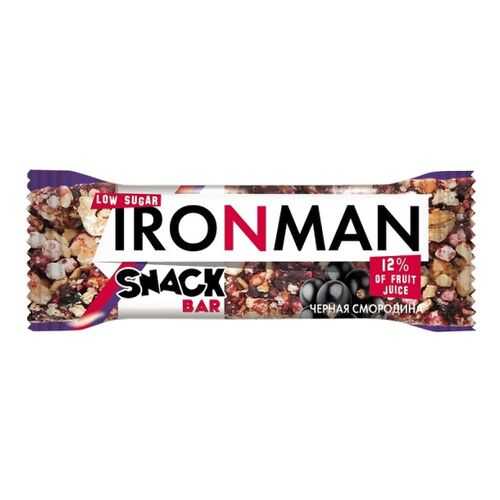 Батончик Snack Bar Ironman черная смородина и темная глазурь без сахара 40 г в Магнит