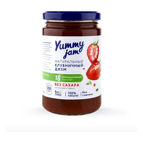 Джем Yummy jam клубничный без сахара 350 г в Магнит