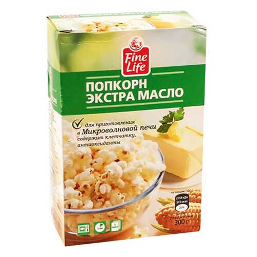 Попкорн Fine Life экстра масло 100 г 3 штуки в Магнит