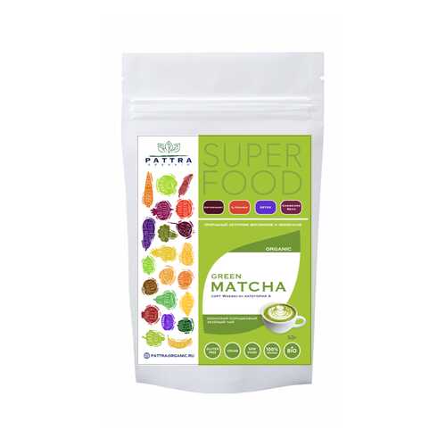 Зеленый матча Pattra Organic японский высокогорный чай сорт wakaki-hi 50 г в Магнит