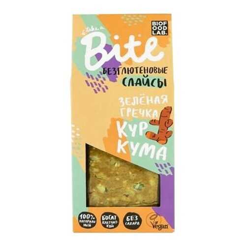 Хлебцы хрустящие Take a Bite слайсы из зеленой гречки с куркумой 100 г в Магнит