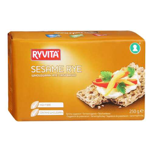 Хлебцы Ryvita Из цельного зерна c кунжутом sesame 12 штук в Магнит