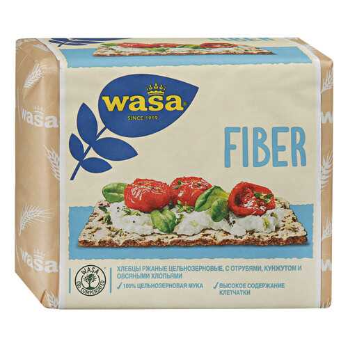 Хлебцы Wasa Fiber ржаные с пшеничными отрубями кунжутом и овсяными хлопьями 230 г в Магнит