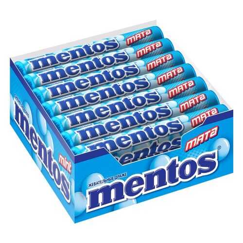 Драже Mentos мята жевательное 21*37 г в Магнит