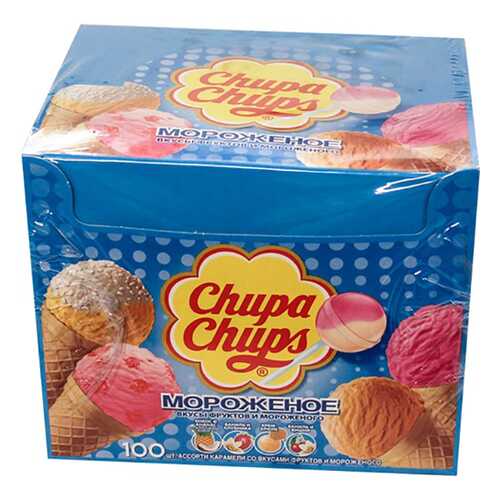 Карамель Chupa Chups мороженное ассорти 12 г 100 штук в Магнит