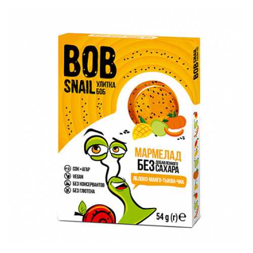 Мармелад фруктово-овощной Яблоко, манго, тыква, чиа Bob Snail 54 г в Магнит