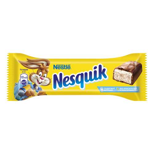 Батончик Nestle nesquik шоколадный 43 г в Магнит