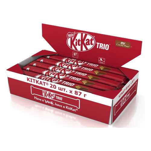 Молочный шоколад Kit Kat с хрустящей вафлей 20 штук по 87 г в Магнит