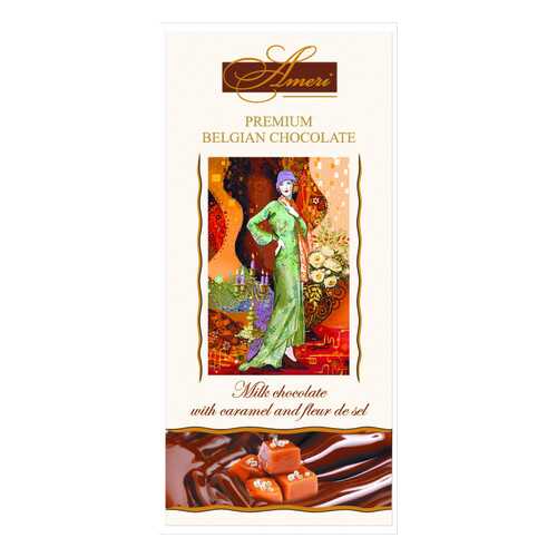 Шоколад Ameri Milk Chocolate with Caramel and Fleur de Sel 31% Cocoa 100 г в Магнит