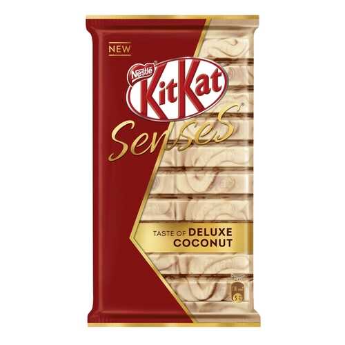 Шоколад белый и молочный Kit-Kat senses taste of deluxe coconut с хрустящей вафлей 112 г в Магнит