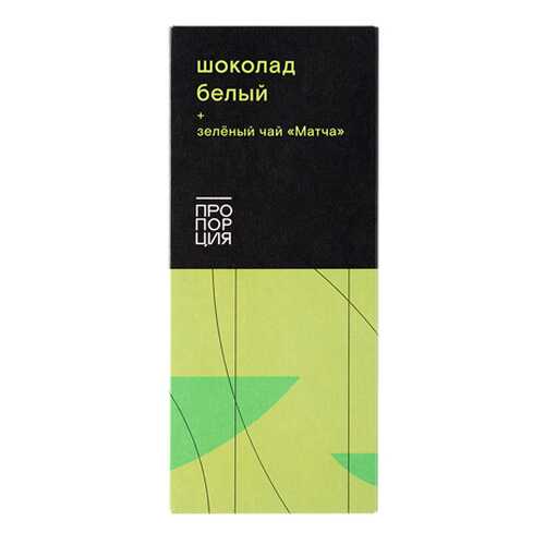Шоколад белый с зелёным чаем матча Пропорция 75 г в Магнит