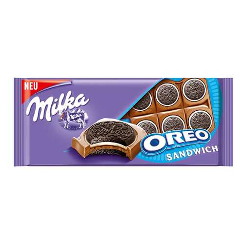 Шоколад Milka oreo sandwich 92 г в Магнит