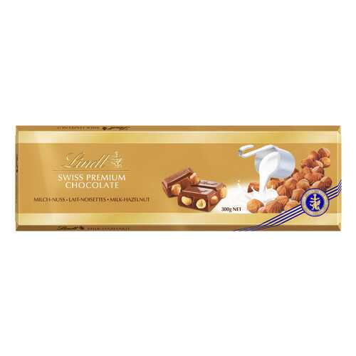 Шоколад молочный Lindt с цельным фундуком 300 г в Магнит