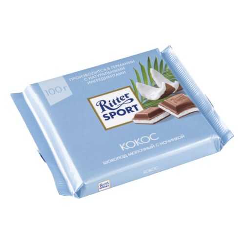 Шоколад молочный Ritter Sport с начинкой кокос 100 г в Магнит