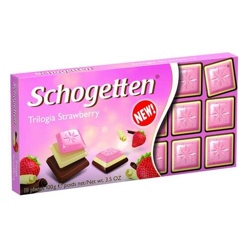 Шоколад Schogetten trilogia strawberry 100 г в Магнит