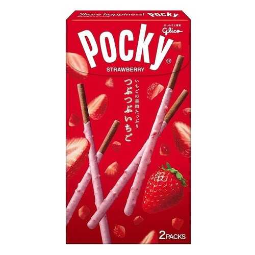 Палочки Pocky Glico в шоколаде клубничные сердечки 57.6 г в Магнит