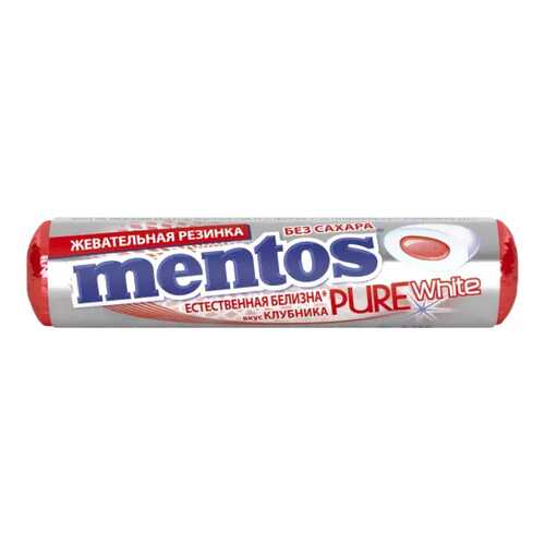 Жевательная резинка Mentos пьюр вайт клубника 15.5 г в Магнит