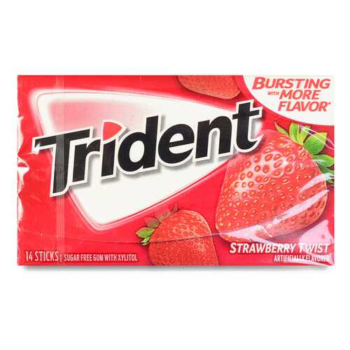 Жевательная резинка TRIDENT Strawberry Twist, 18 пластинок США в Магнит