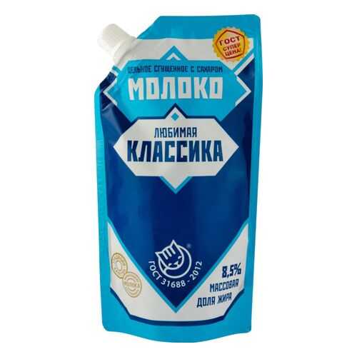 Молоко сгущенное Любимая классика 8.5% с сахаром 270 г в Магнит