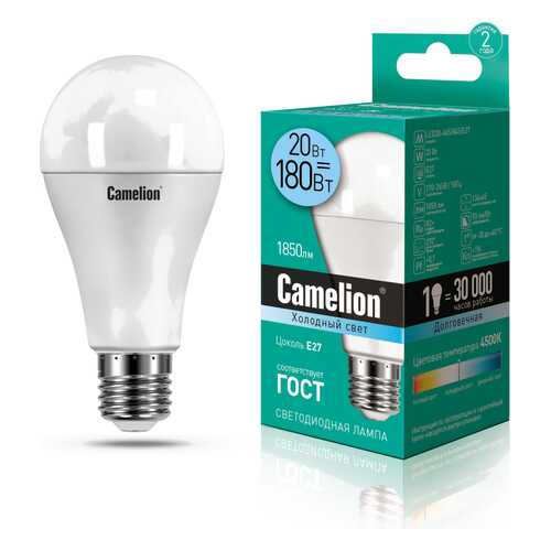 Лампа Camelion LED20-A65/845/E27 в Магнит