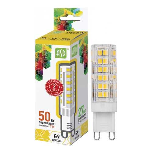 Лампочка ASD G9 220V 5W 400Lm 3000К LED-JCD-standard в Магнит